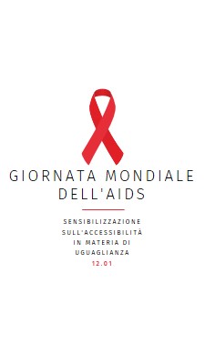 Aumentare la consapevolezza dell'AIDS white modern-simple