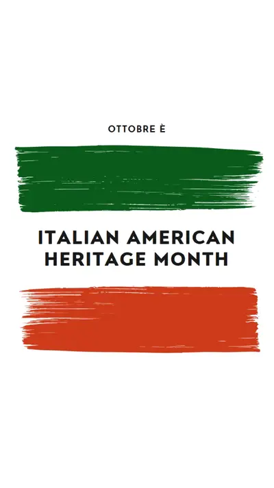Celebra il patrimonio italiano americano white modern-bold
