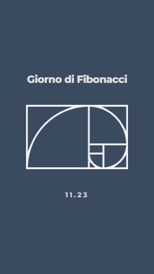 Giorno di Fibonacci blue modern-simple