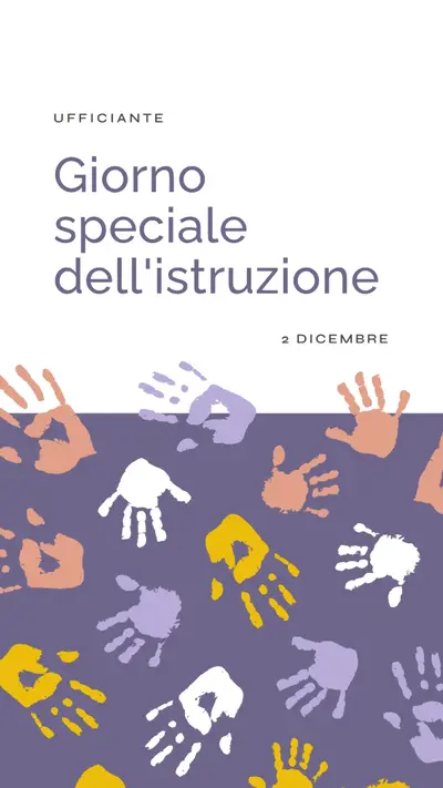 Festeggiando il giorno dell'educazione speciale purple whimsical-color-block