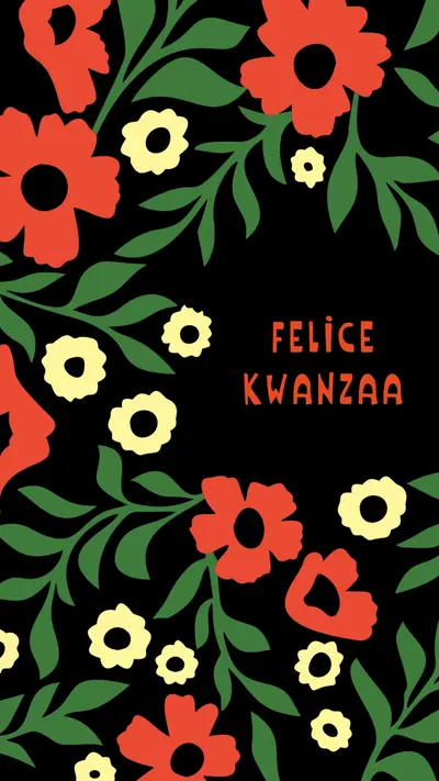 Festeggiamo Kwanzaa green whimsical-color-block