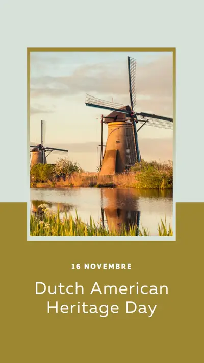 Dutch American Heritage Day brown modern-simple