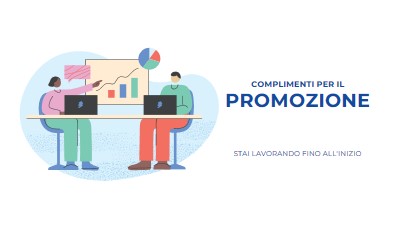 Promozione congratulazioni white whimsical-line