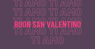 Ti amo, San Valentino purple modern-bold