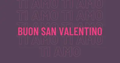 Ti amo, San Valentino purple modern-bold
