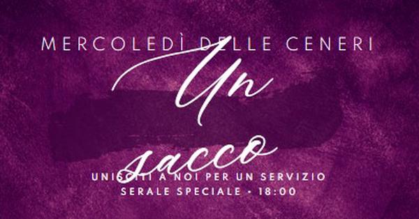 Messa mercoledì delle ceneri purple modern-simple