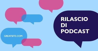 Podcast in calo ora blue modern-color-block