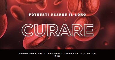 Diventare un donatore di sangue red modern-simple