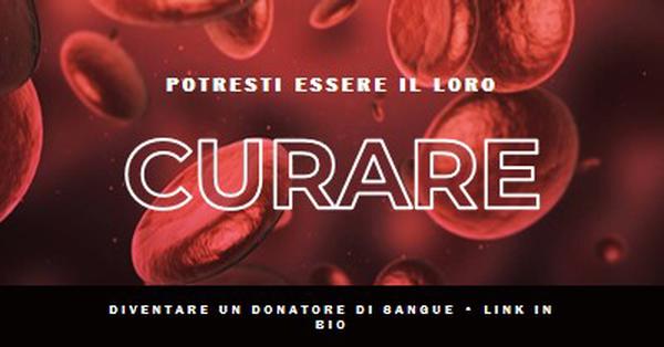 Diventare un donatore di sangue red modern-simple