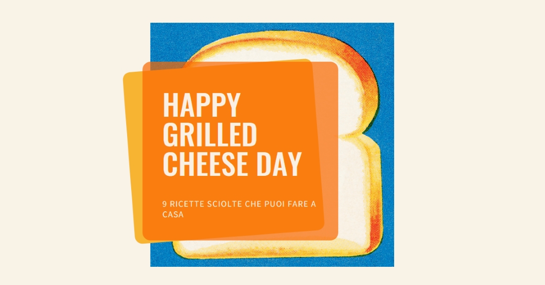 Happy Grilled Cheese Day orange modern-bold