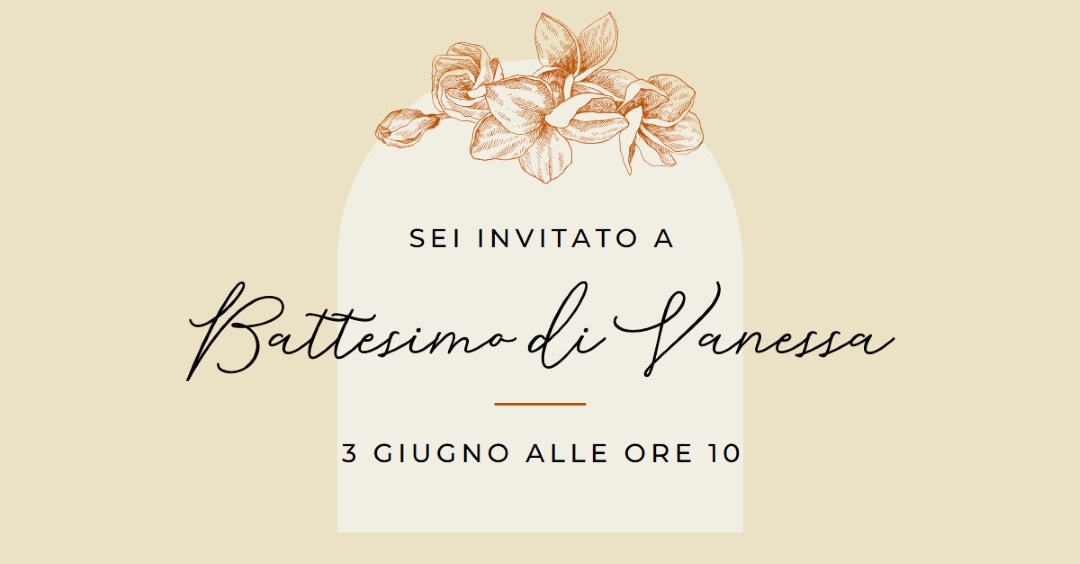 Invito al battesimo yellow vintage-botanical