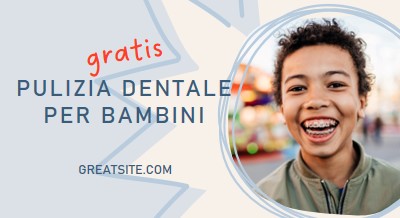 Pulizia dentale gratuita blue whimsical-line