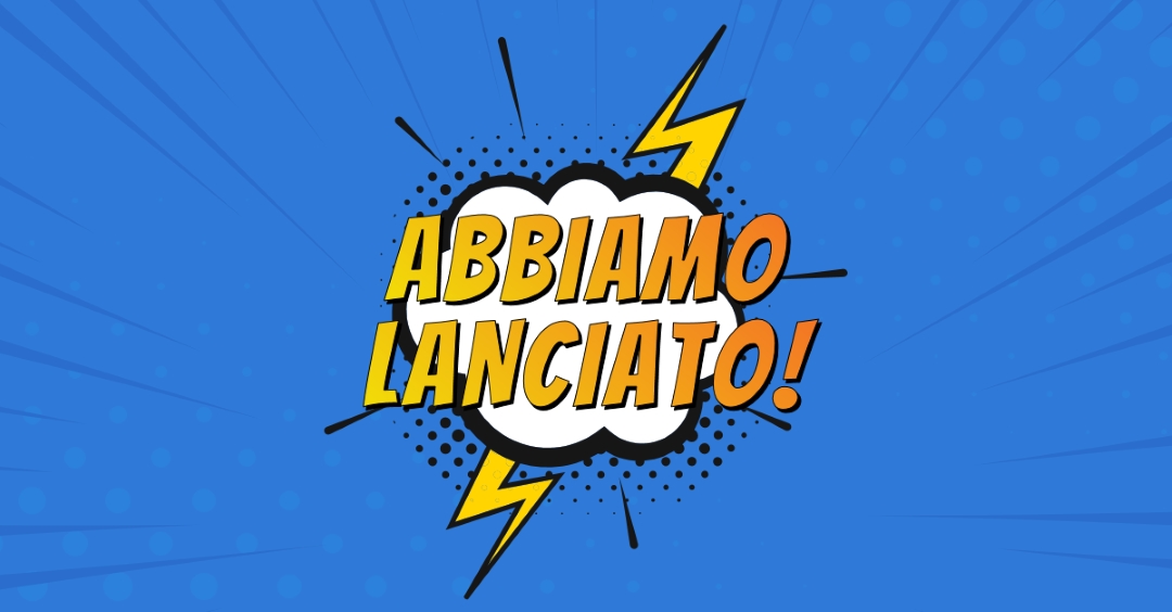 Abbiamo lanciato! blue modern-bold
