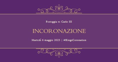 Un annuncio reale purple modern-simple