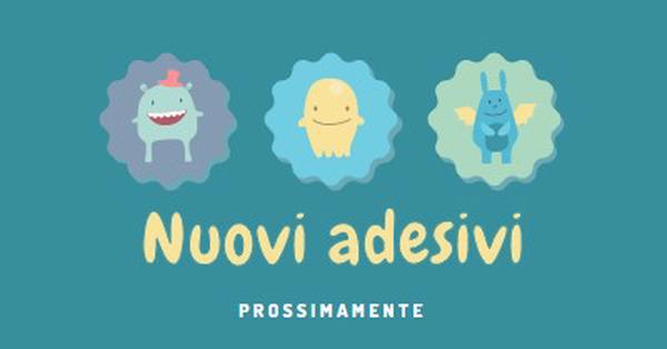 Nuovi adesivi presto disponibili blue whimsical-color-block