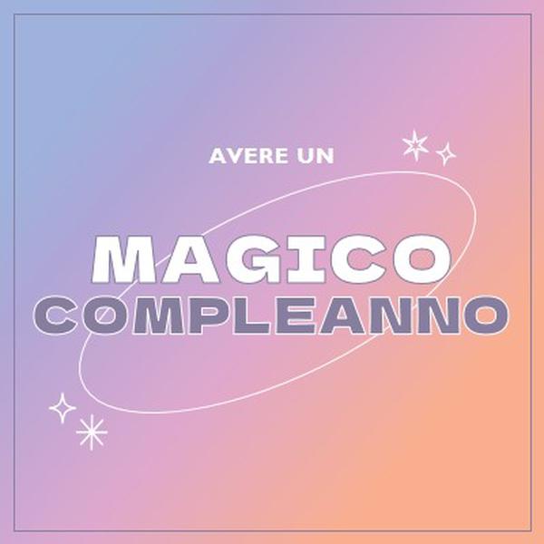 Compleanno magico purple magical,modern,gradient