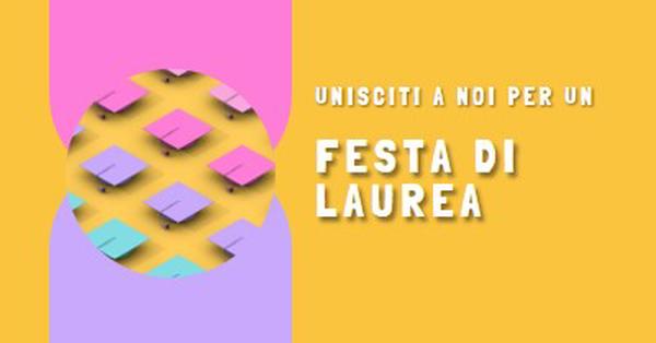 Partecipa alla festa di laurea yellow whimsical-color-block