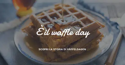 È il waffle day blue modern-simple