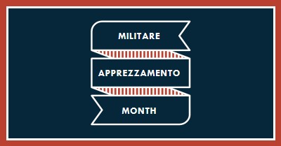 Celebrare il mese dell'apprezzamento militare blue modern-simple