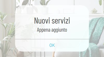 Notifica del servizio white modern-simple