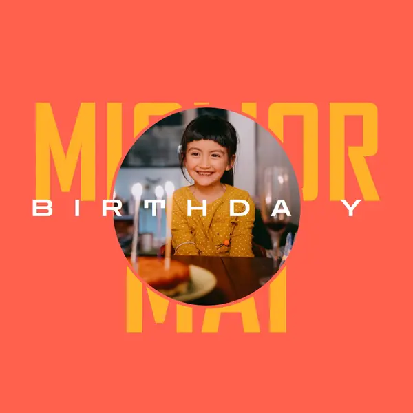 Il miglior compleanno di sempre red bold,typographic,photo,bright,strong