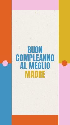 Buon compleanno al meglio gray retro,bold,geometric