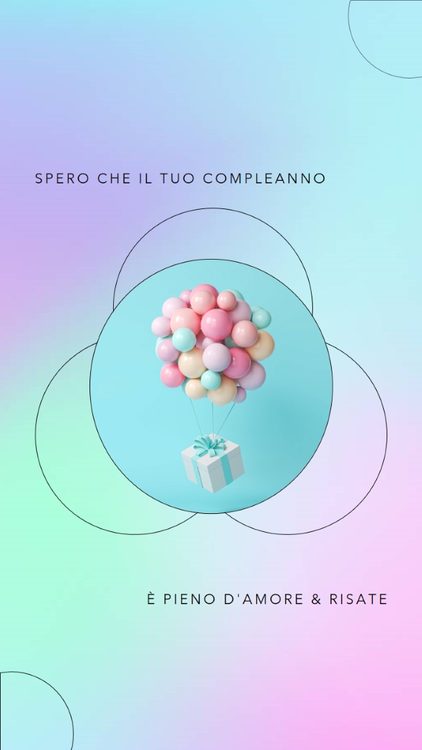 Compleanno divertente pink modern,playful,gradient