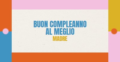 Buon compleanno al meglio gray retro,bold,geometric