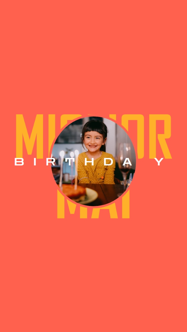 Il miglior compleanno di sempre red bold,typographic,photo,bright,strong