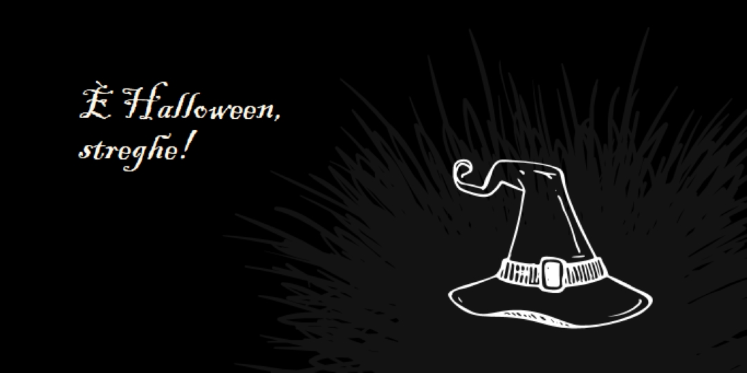 È Halloween black whimsical-line