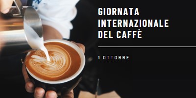 Giornata internazionale del caffè brown modern-simple