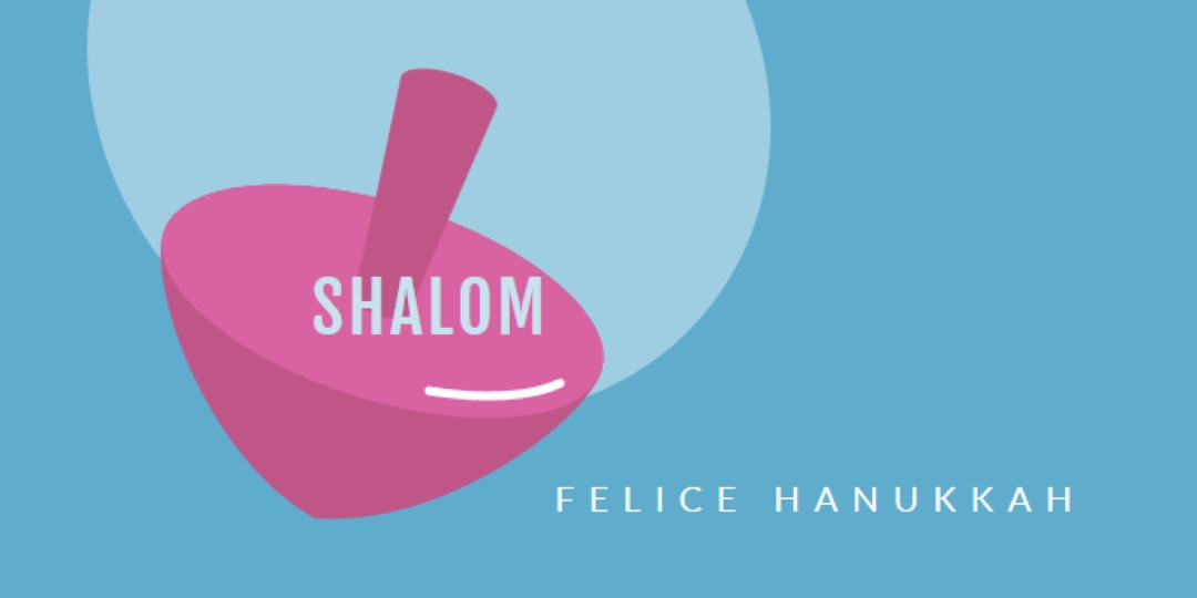 Felice Hanukkah blue modern-bold