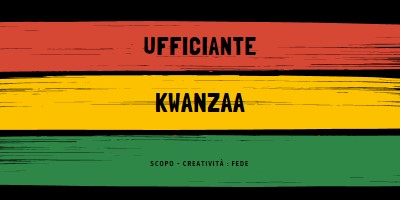 Saluti Kwanzaa black modern-bold