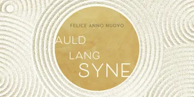 Felice anno nuovo (auld lang syne) white modern-simple