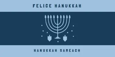 Benedizioni di Hanukkah blue modern-simple
