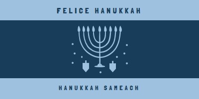 Benedizioni di Hanukkah blue modern-simple