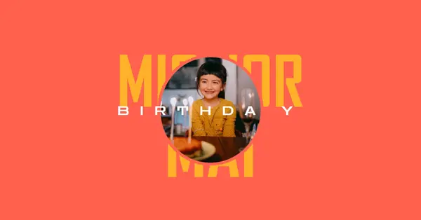 Il miglior compleanno di sempre red bold,typographic,photo,bright,strong