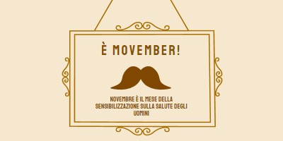 Baffi di novembre brown vintage-retro