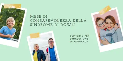 Consapevolezza della sindrome di Down green modern-simple