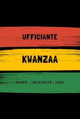 Saluti Kwanzaa black modern-bold