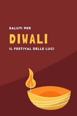 Saluti per Diwali red whimsical-color-block