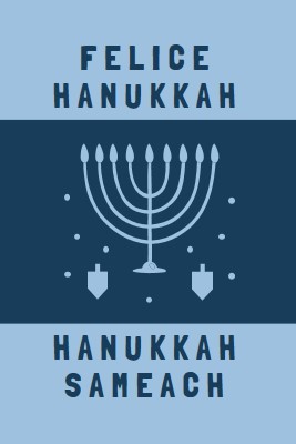 Benedizioni di Hanukkah blue modern-simple