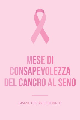 Mese di sensibilizzazione sul cancro al seno pink modern-simple