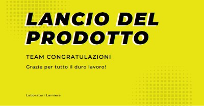 Team congratulazioni yellow modern-simple