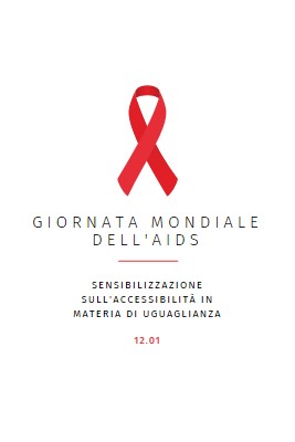 Aumentare la consapevolezza dell'AIDS white modern-simple