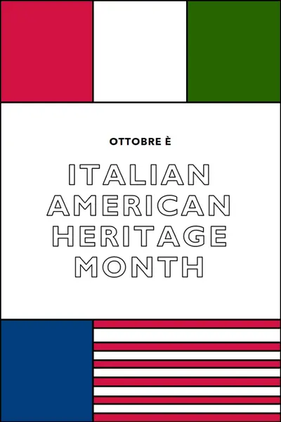 Mese del patrimonio italiano americano white vintage-retro
