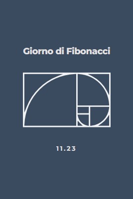 Giorno di Fibonacci blue modern-simple