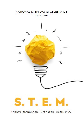 Scienza, tecnologia, ingegneria, matematica yellow modern-simple