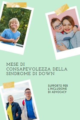 Consapevolezza della sindrome di Down green modern-simple