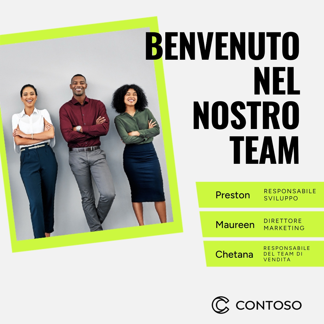 Benvenuto nel nostro team white modern-simple